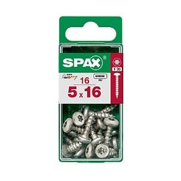 Lot De 16 Vis Acier Tête Ronde Torx Spax, Diam.5 Mm X L.16 Mm