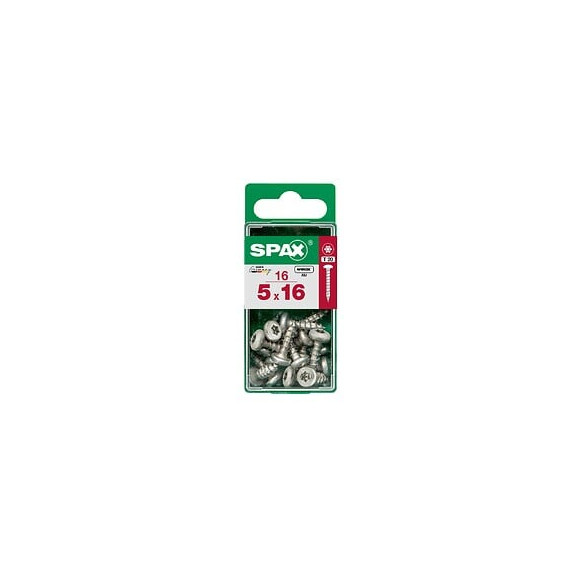 Lot De 16 Vis Acier Tête Ronde Torx Spax, Diam.5 Mm X L.16 Mm