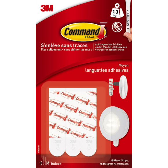 Languettes Enlevables Standard Blanc Moyen Modèle