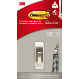 Crochet Métal Moderne Nickel Petit Modèle