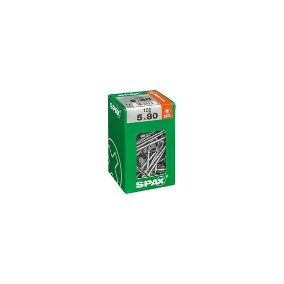 Lot De 150 Vis Acier Tête Fraisée Torx Spax, Diam.5 Mm X L.80 Mm