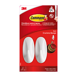 Crochet Plastique Design Blanc Petit Modèle