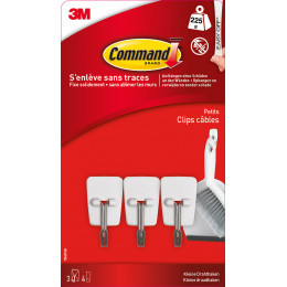 Crochet Plastique Pointe Métal Blanc Petit Modèle