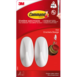 Crochet Plastique Design Blanc Petit Modèle