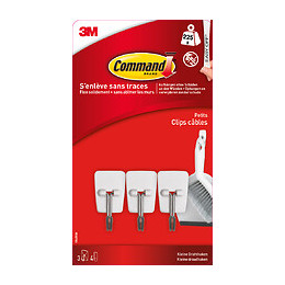 Crochet Plastique Pointe Métal Blanc Petit Modèle