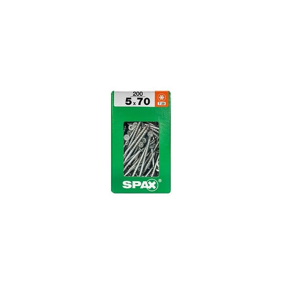Lot De 200 Vis Acier Tête Fraisée Torx Spax, Diam.5 Mm X L.70 Mm