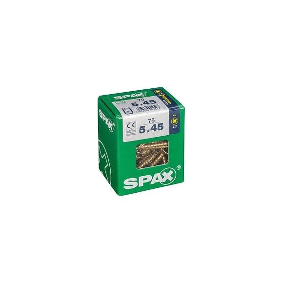Lot De 75 Vis Acier Tête Fraisée Pozidriv Spax, Diam.5 Mm X L.45 Mm