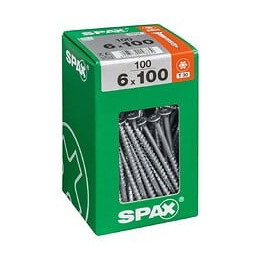 Lot De 100 Vis Acier Tête Fraisée Torx Spax, Diam.6 Mm X L.100 Mm