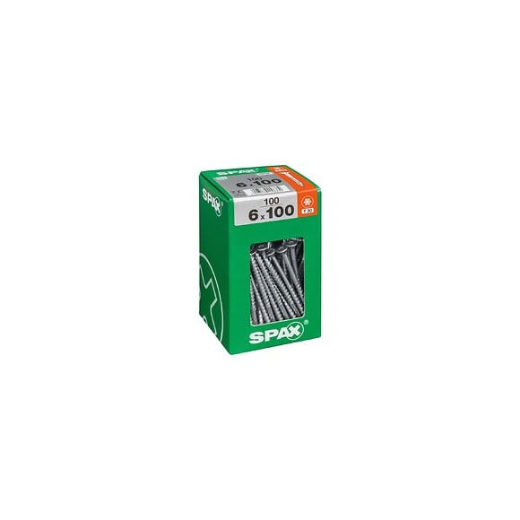 Lot De 100 Vis Acier Tête Fraisée Torx Spax, Diam.6 Mm X L.100 Mm