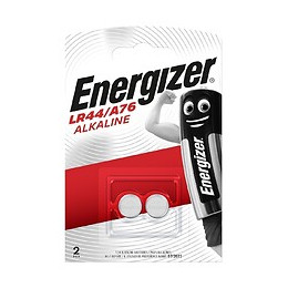 Pile bouton alcaline Energizer LR44/A76, pack de 2