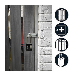 Cadenas à combinaison programmable alu 40mm anse d.6xh.51mm