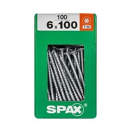Lot De 100 Vis Acier Tête Fraisée Torx Spax, Diam.6 Mm X L.100 Mm