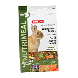 Aliments complets pour lapins nains adultes ZOLUX Nutrimeal 2,5 kg