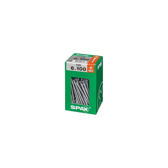 Lot De 100 Vis Acier Tête Fraisée Torx Spax, Diam.6 Mm X L.100 Mm