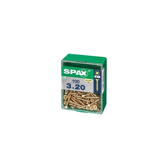 Lot De 100 Vis Acier Tête Fraisée Pozidriv Spax, Diam.3 Mm X L.20 Mm