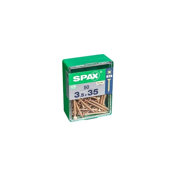 Lot De 50 Vis Acier Tête Fraisée Pozidriv Spax, Diam.3.5 Mm X L.35 Mm