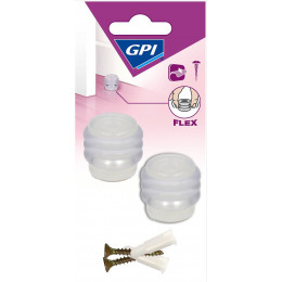 Butée élastique à Anneaux Transparent x2