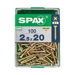 Lot De 100 Vis Acier Tête Fraisée Pozidriv Spax, Diam.2.5 Mm X L.20 Mm