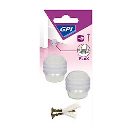 Butée élastique à Anneaux Transparent x2