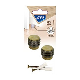 Butée élastique à Anneaux Imitation Bois x2