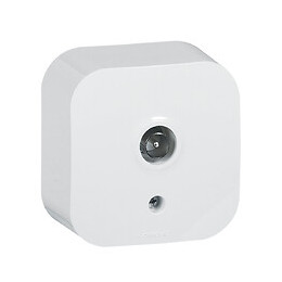 Prise TV simple saillie Profil Eco - Blanc