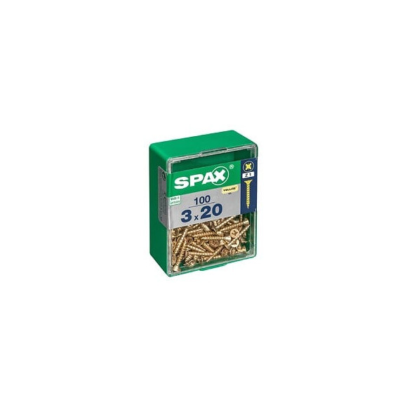 Lot De 100 Vis Acier Tête Fraisée Pozidriv Spax, Diam.3 Mm X L.20 Mm