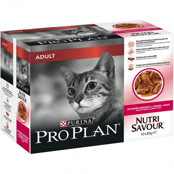 Sachet repas chat adulte - Canard en Sauce - 10x85g