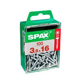 Lot De 100 Vis Acier Tête Ronde Spax, Diam.3.5 Mm X L.16 Mm