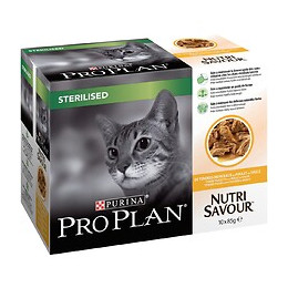 Aliment chat adulte PURINA Pro Plan Sterilised - Poulet - 10x85g