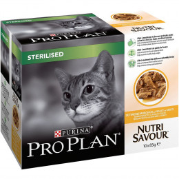Aliment chat adulte PURINA Pro Plan Sterilised - Poulet - 10x85g