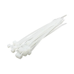 20 colliers de serrage, largeur 2,5mm, longueur 98mm blanc ZENITECH