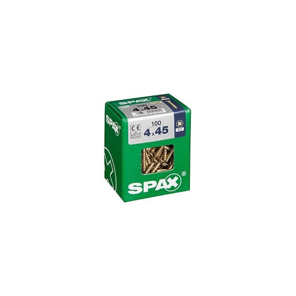 Lot De 100 Vis Acier Tête Fraisée Pozidriv Spax, Diam.4 Mm X L.45 Mm