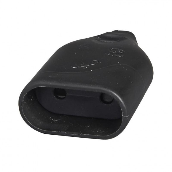 Fiche électrique femelle 2 pôles 6A couleur noir