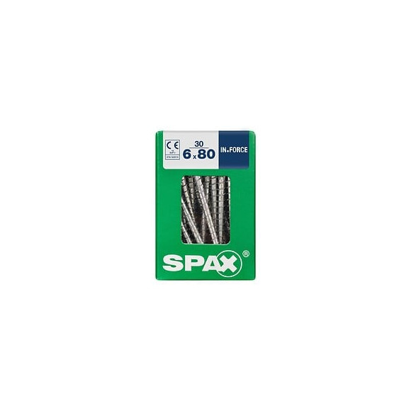 Lot De 30 Vis Acier Tête Cylindrique Spax, Diam.6 Mm X L.80 Mm