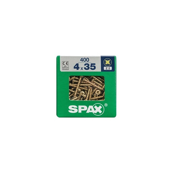 Lot De 400 Vis Acier Tête Fraisée Pozidriv Spax, Diam.4 Mm X L.35 Mm