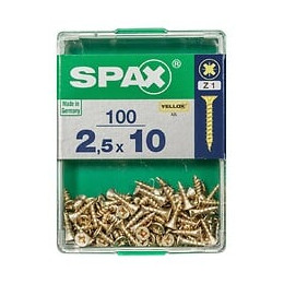 Lot De 100 Vis Acier Tête Fraisée Pozidriv Spax, Diam.2.5 Mm X L.10 Mm