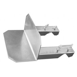 Fixation cerclage simple zingué blanc pour mât diamètre 25-50mm