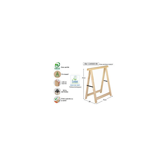 Tréteau pin PRO section 50x23mm