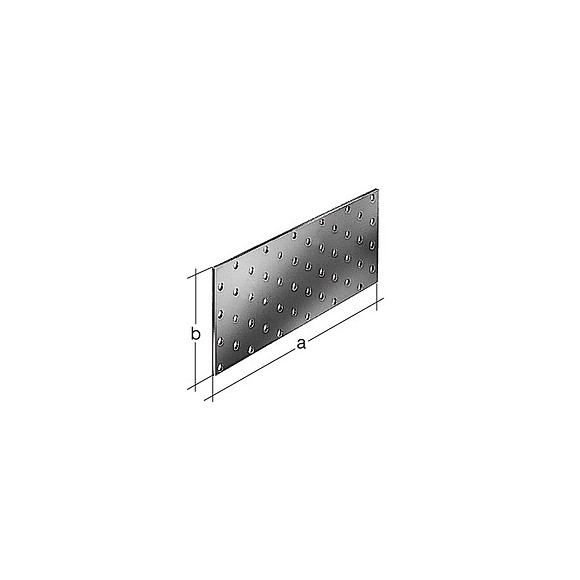 Platine multi-trous galvanisée sendzimir 140x60x2mm