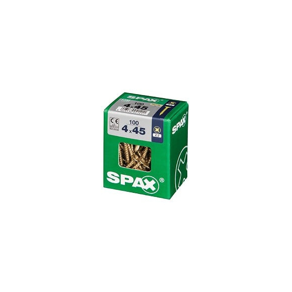 Lot De 100 Vis Acier Tête Fraisée Pozidriv Spax, Diam.4 Mm X L.45 Mm