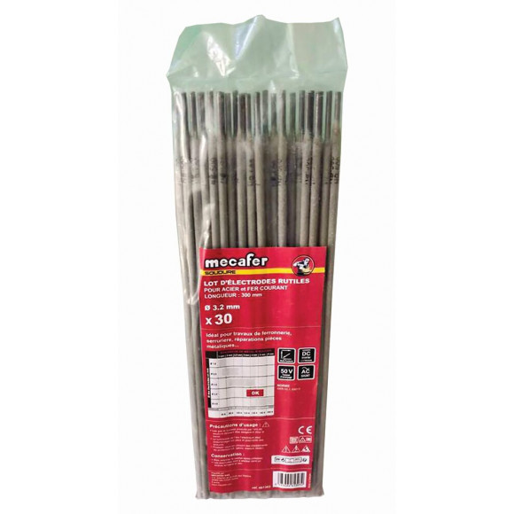 Lot 30 électrodes diamètre 3.2mm
