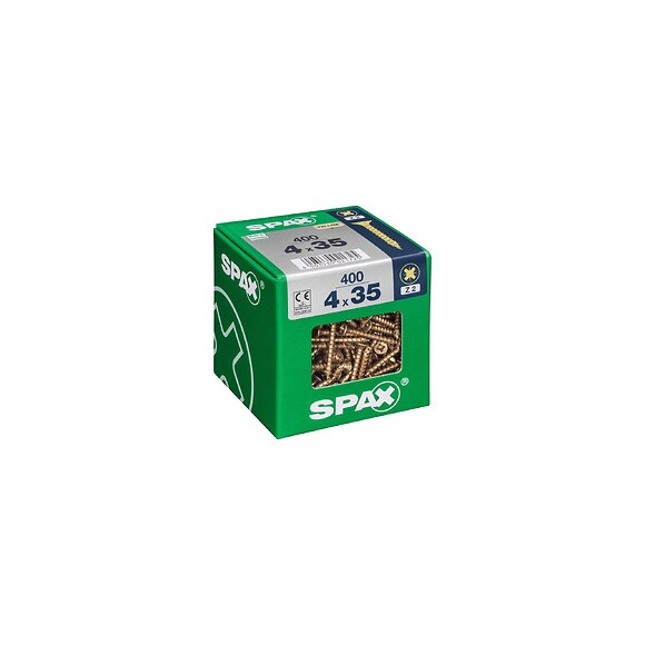 Lot De 400 Vis Acier Tête Fraisée Pozidriv Spax, Diam.4 Mm X L.35 Mm