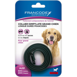 Collier antiparasitaire chien Dimpylate longue durée noir