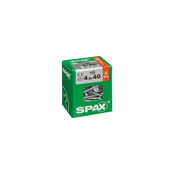 Lot De 100 Vis Acier Tête Fraisée Torx Spax, Diam.4.5 Mm X L.40 Mm