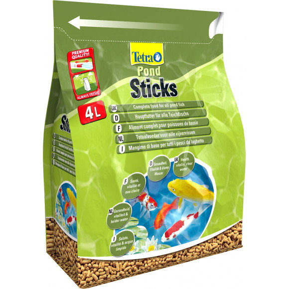 Aliments complets pour poissons de bassin TETRA Pond Sticks 4L