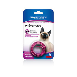 Collier antiparasitaire Prévencide chat couleur rose