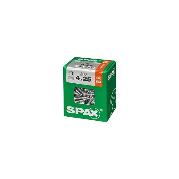 Lot De 200 Vis Acier Tête Fraisée Torx Spax, Diam.4 Mm X L.25 Mm