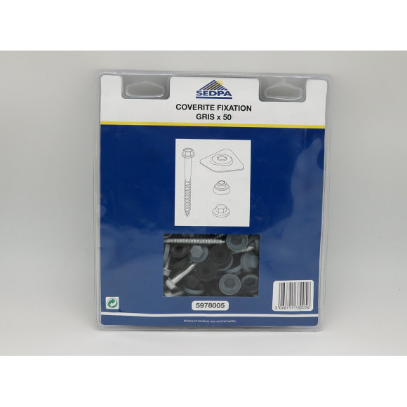 Kit 50 fixations coloris gris pour plaque pevacryl