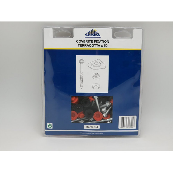 50 fixations coloris terracotta pour toiture coverite