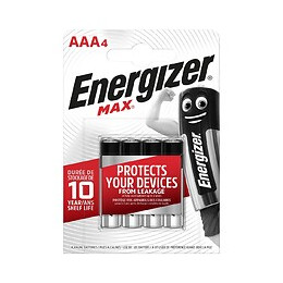 Piles Alcalines Energizer Max AAA/LR3, pack de 4